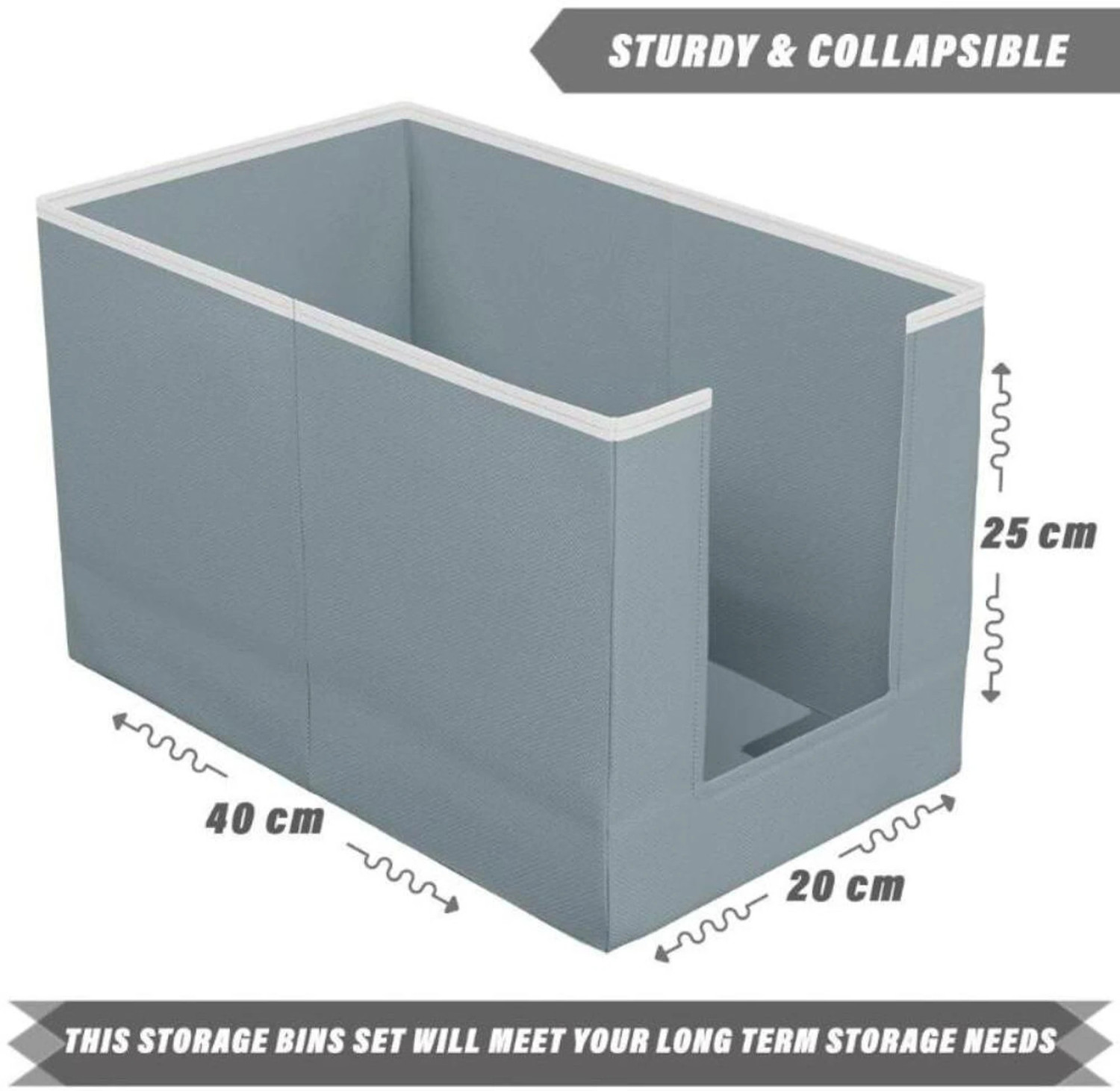 Image of IMCREATIONS 6 Pieces Non Woven Large Capacity Shirt Stacker Cloth Foldable & Stackable Cupboard Wardrobe /Closet Organizer with Handle For T-shirts, Shirts & Clothes (PACK2)