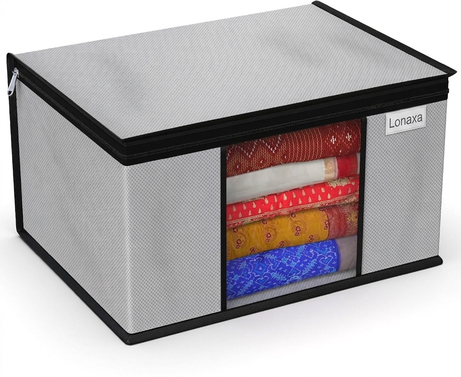 Image of Lonaxa Cloth storage box Pack of 6 Storage organizer Saree cover Storage bag Cloth bag Organizer box Saree Cloth organiser for wardrobe Packing bags Travel organizer Space saver bag