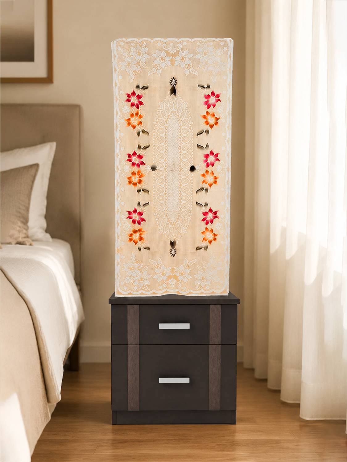 HOMESTIC by Kuber Industries Mirror Cover Cotton Dressing Mirror Cover - Beige (61x26 Cm) 100000000010532_HT Price in India - Buy HOMESTIC by Kuber Industries Mirror Cover Cotton Dressing Mirror Cover