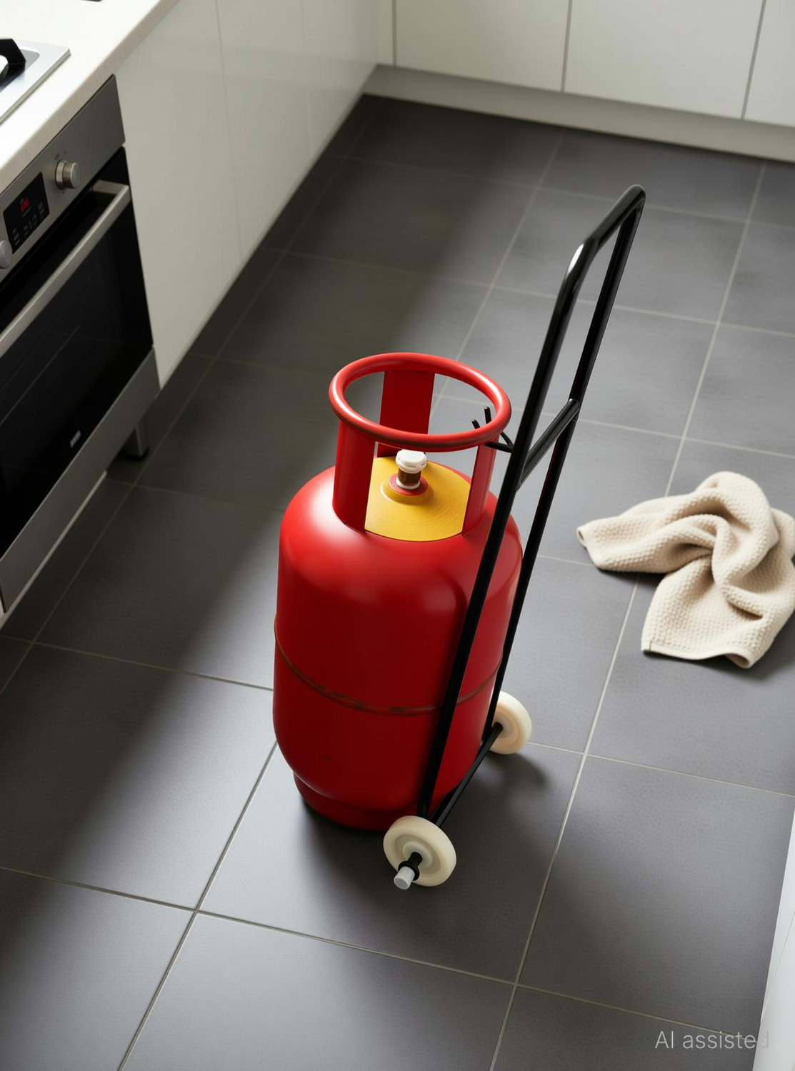 Image of PLATIPUS Heavy Duty Gas Cylinder Trolley with Wheels | Easy Movement | Sturdy & Durable, Gas Cylinder Trolley