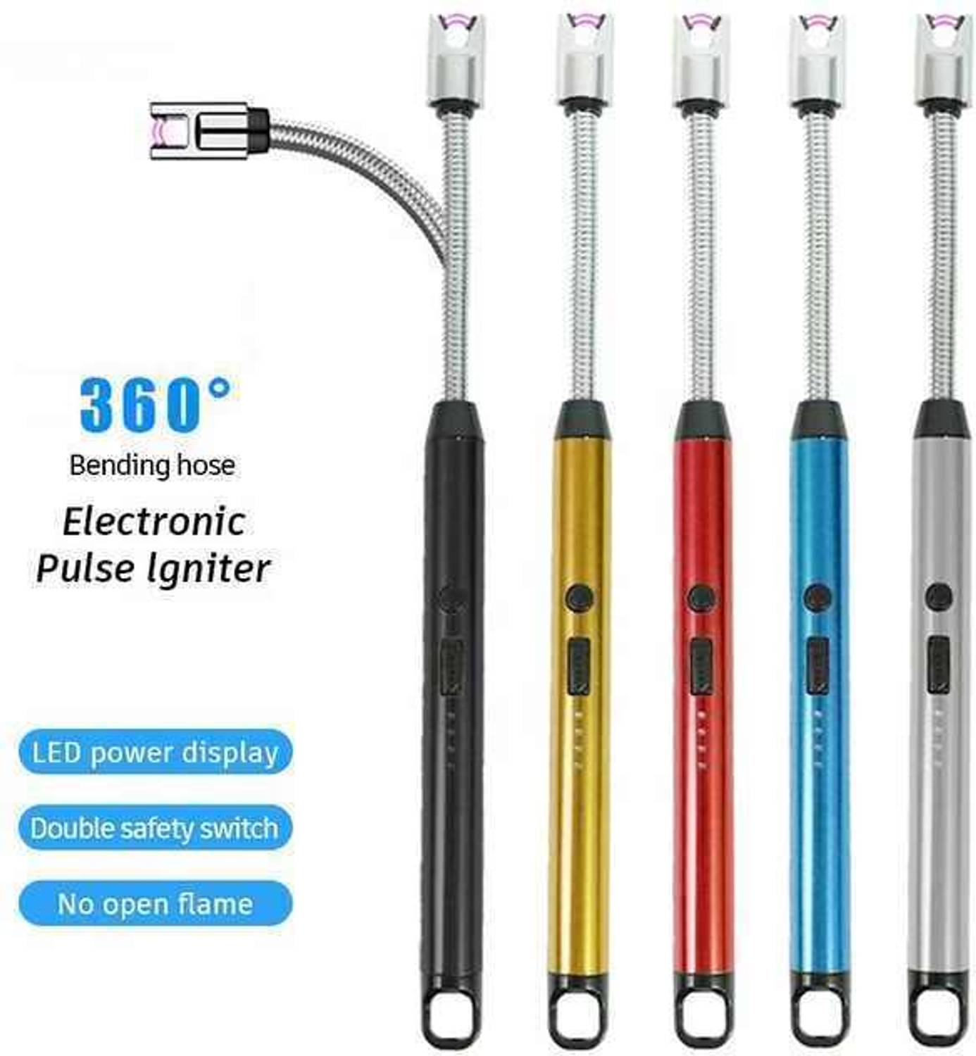 The CartYard USB Rechargeable Arc Lighter with 360° Flexible Neck, Windproof Aluminium, Plastic Electronic Gas Lighter