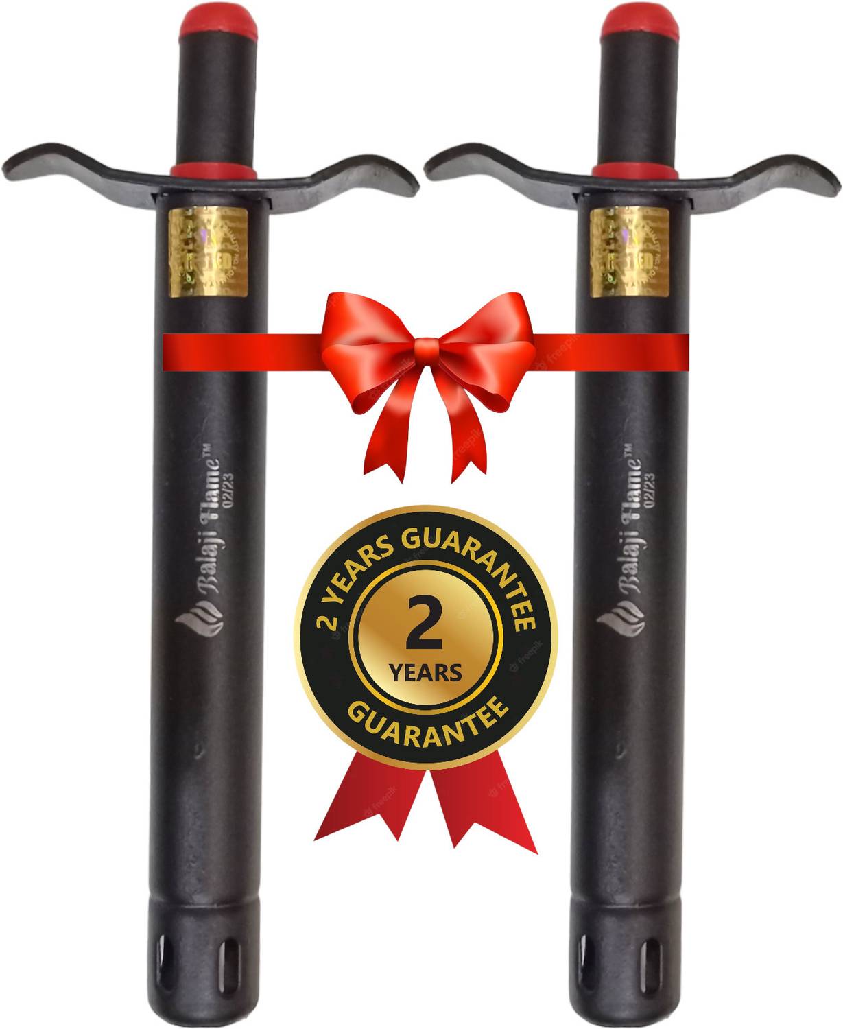 Balaji Flame Gold Combo Steel Gas Lighter Pack of 2 - Image 1