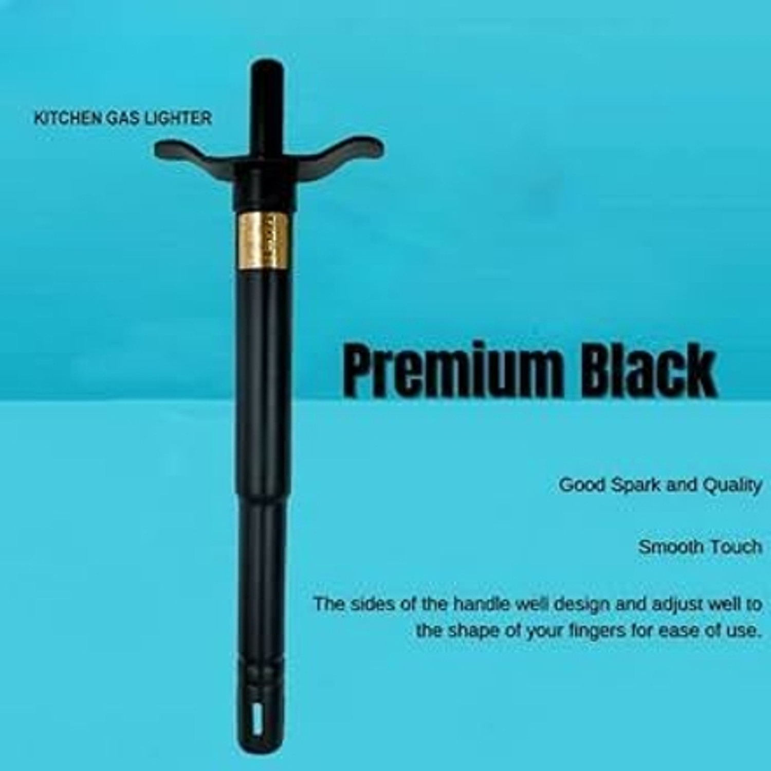 Image of Flipkart SmartBuy Premium Manual Gas Lighter for Kitchen Stove | Safe Grip & Easy Flame Control Steel Gas Lighter (Black, Pack of 2)