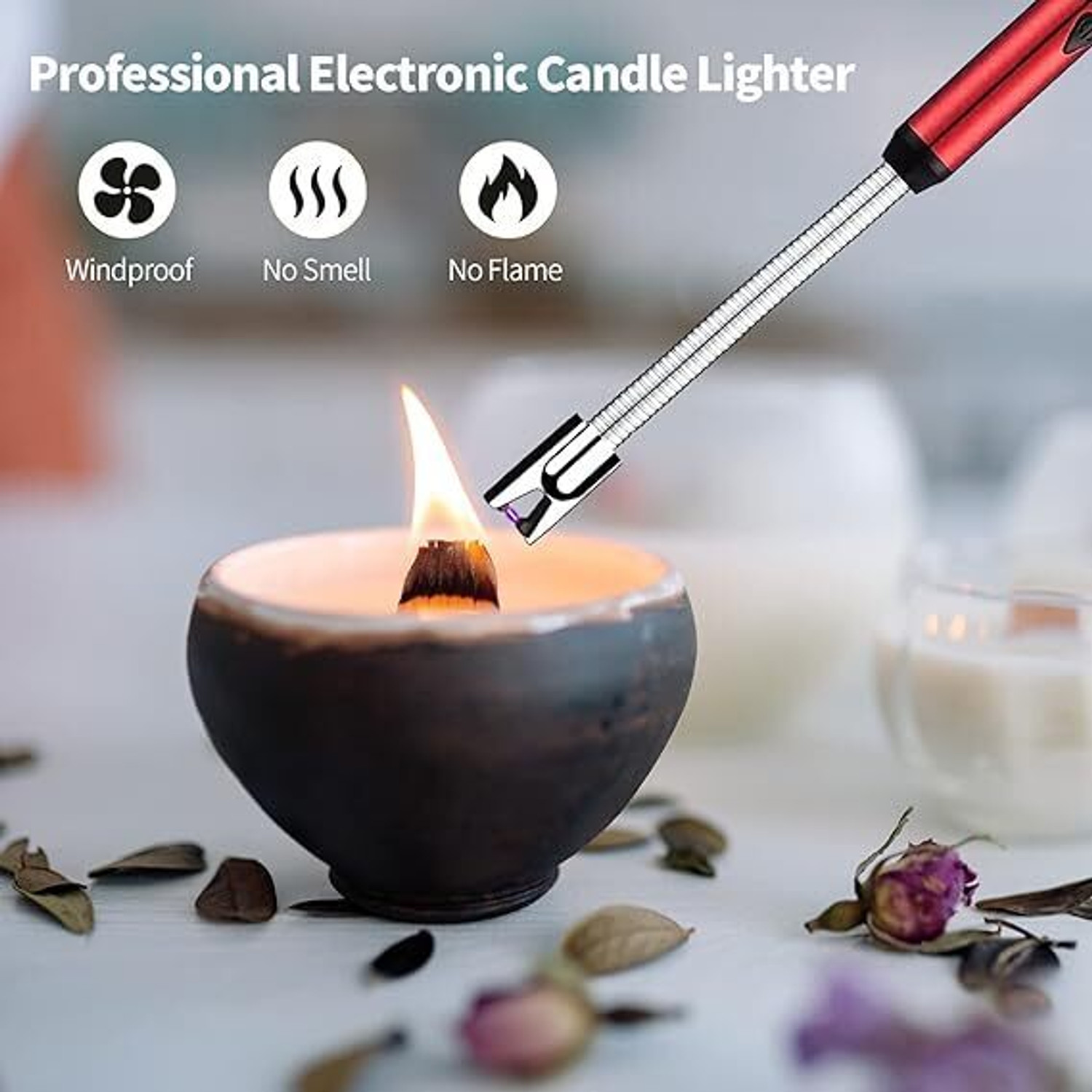 Image of FAVSTORE TRANDS GASLIGHTER.6 Flameless Iron Electric Lighter - Windproof, Rechargeable & Safe Pocket Lighter (MULTICOLOR)