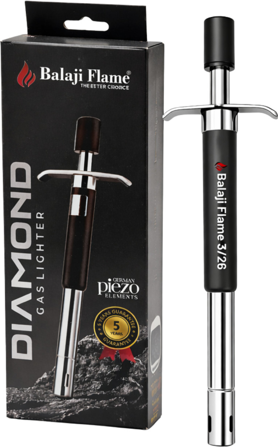 Image of Balaji flame Steel Gas Lighter