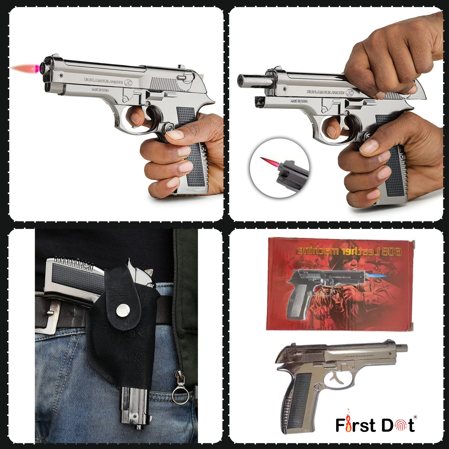 Image of Point Zero 608 Jet Flame Metal Lighter Iron Gas Lighter