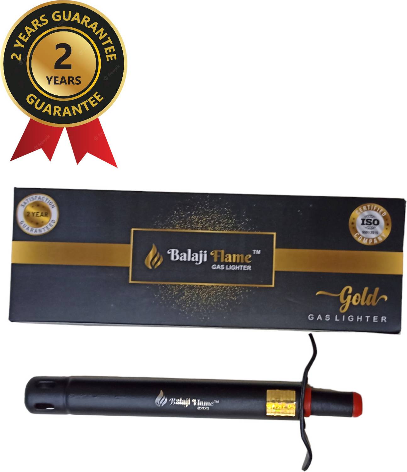 Balaji Flame Gold Combo Steel Gas Lighter Pack of 2 - Image 3