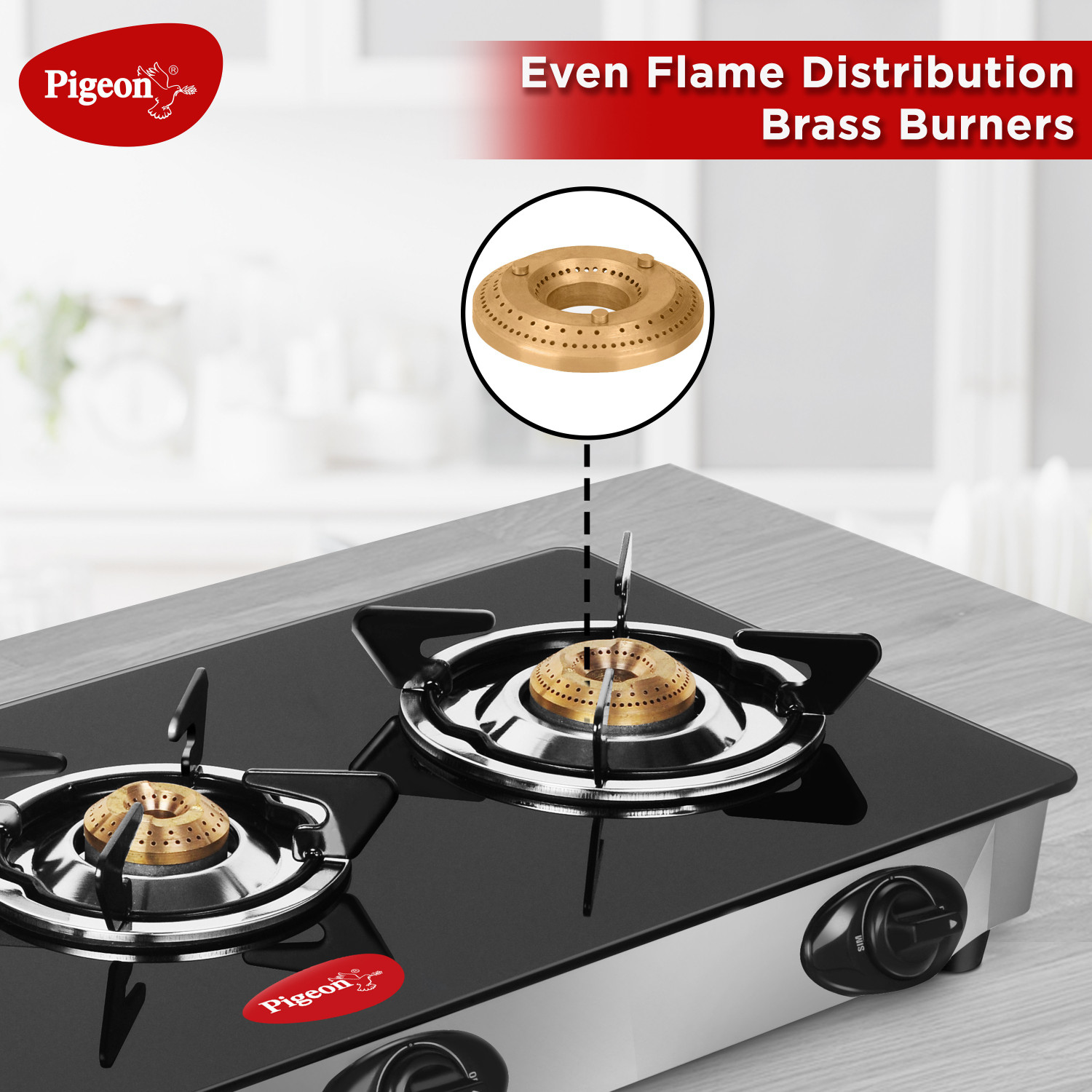 Image of Pigeon Ultra Glass Manual Gas Stove
