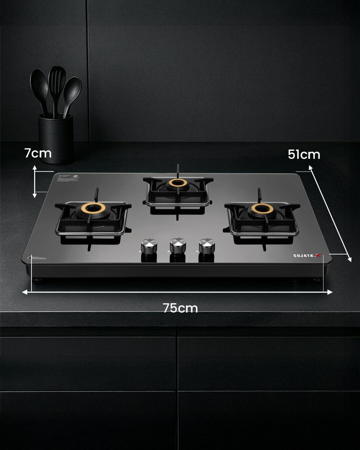 Image of SUJATA Premium 3B Glass Manual Gas Stove