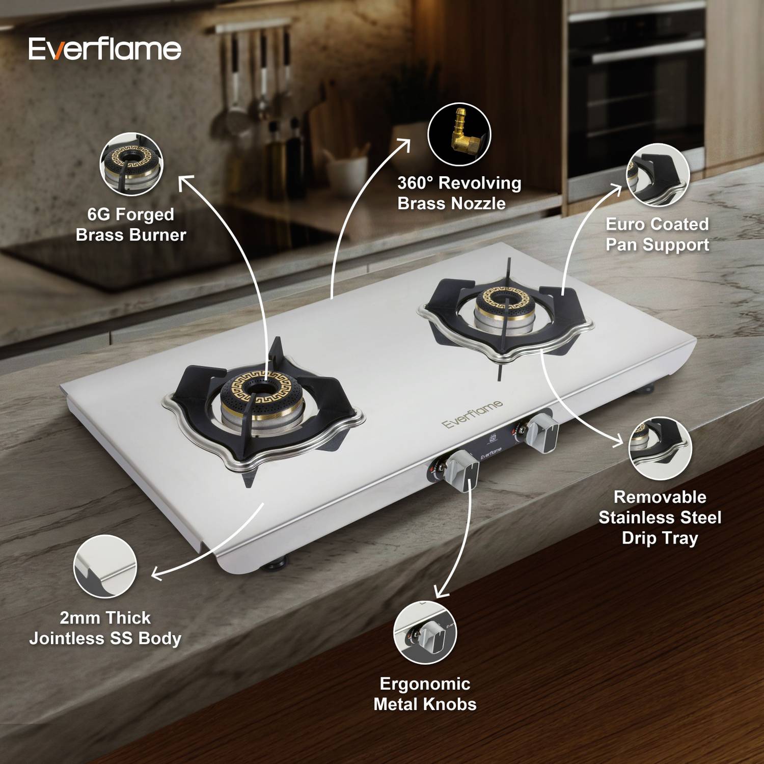 Everflame Marvel 2 Burner Gas Stove - Image 5