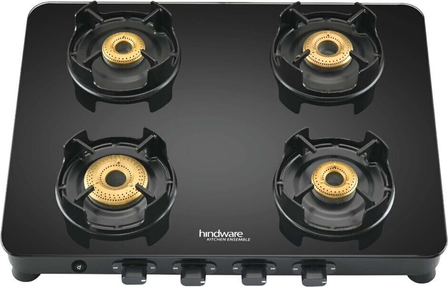 Image of Hindware Smart Appliances Alverio 4B AI Glass Automatic Gas Stove