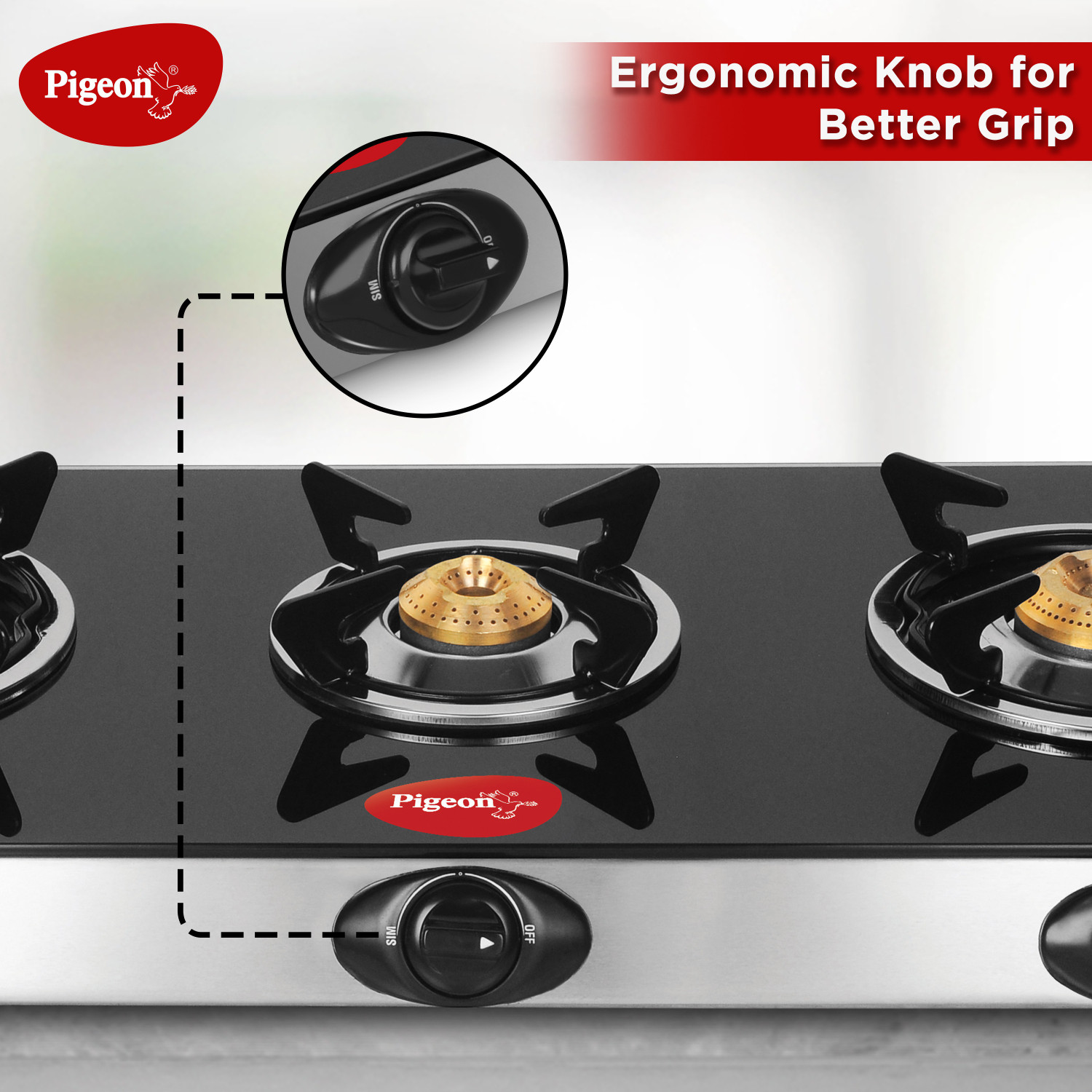 Image of Pigeon Ultra Glass Manual Gas Stove