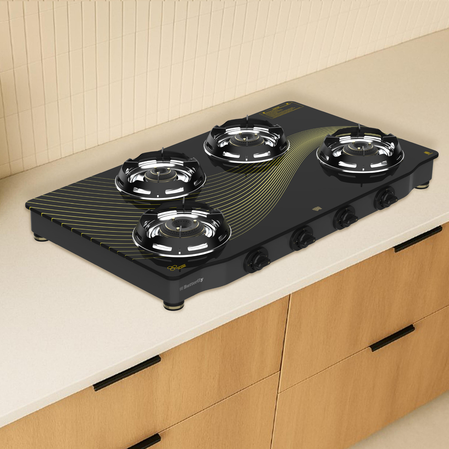 Image of Butterfly Renz Glass Manual Gas Stove