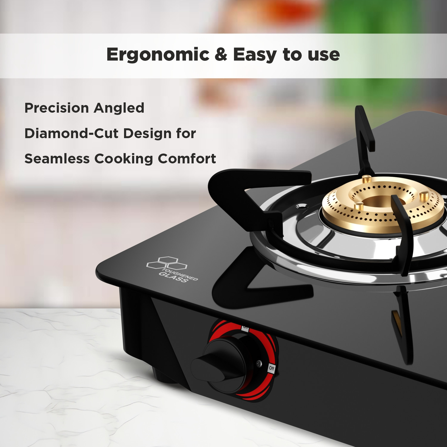 Image of Butterfly RAPID 3B Glass Manual Gas Stove