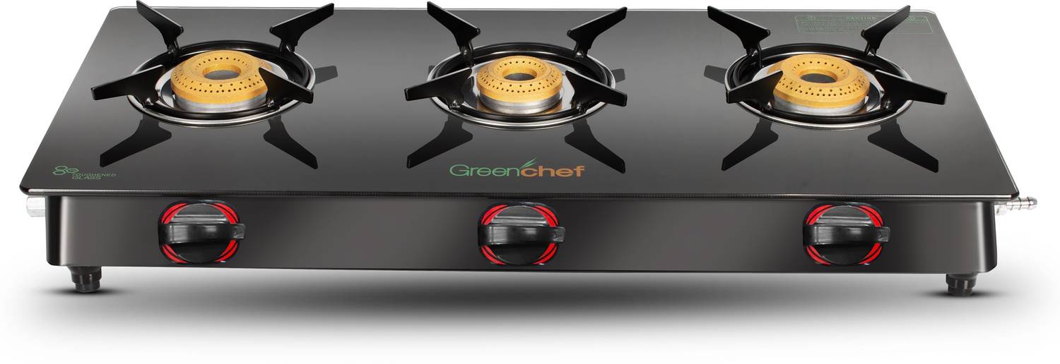 Greenchef Ebony Glass Manual Gas Stove