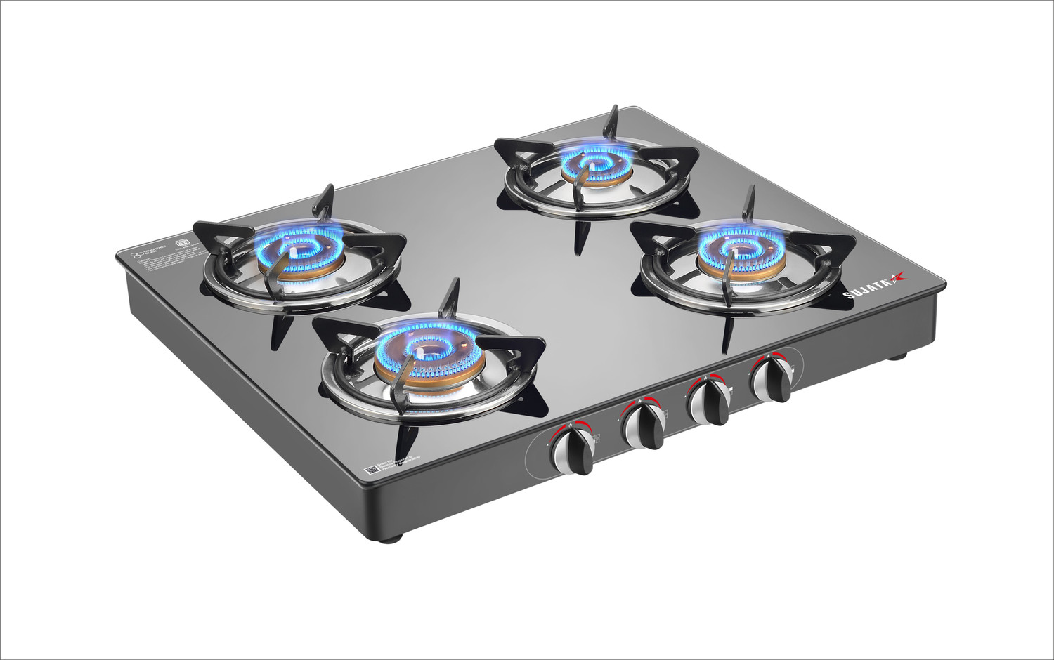 Image of SUJATA 4B Standard Auto Ignition Iron, Glass Automatic Gas Stove