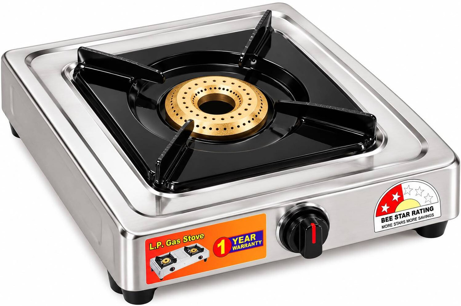Image of chulhamanish Premium Gas Stove Stainless Steel Manual Gas Stove (1 Burners)