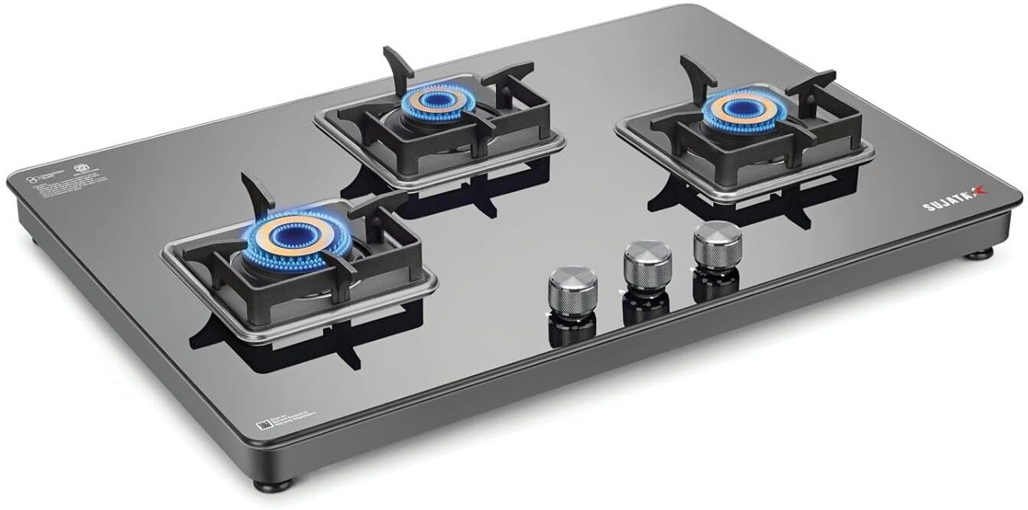 Image of SUJATA Premium 3B Glass Manual Gas Stove