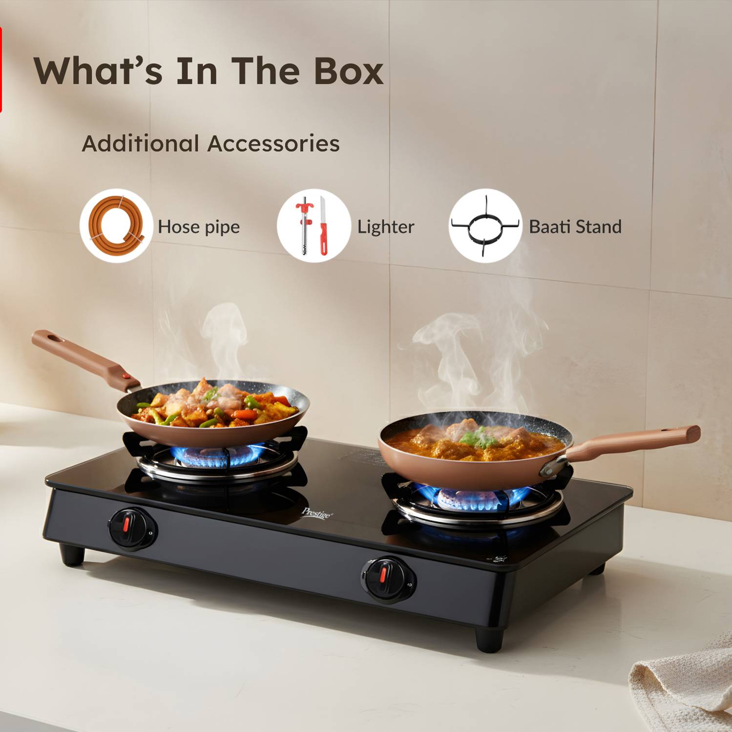 Prestige Atlas Plus Glass Top Gas Stove - Image 5