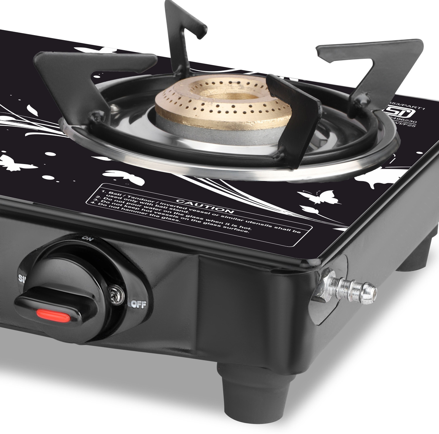 Image of Longway Astra ISI Certified Stainless Steel, Glass Manual Gas Stove