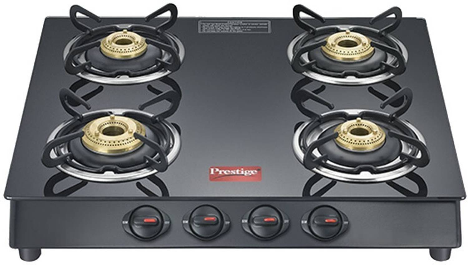 Prestige Marvel Plus GTM 04 Sq Plus Glass Manual Gas Stove