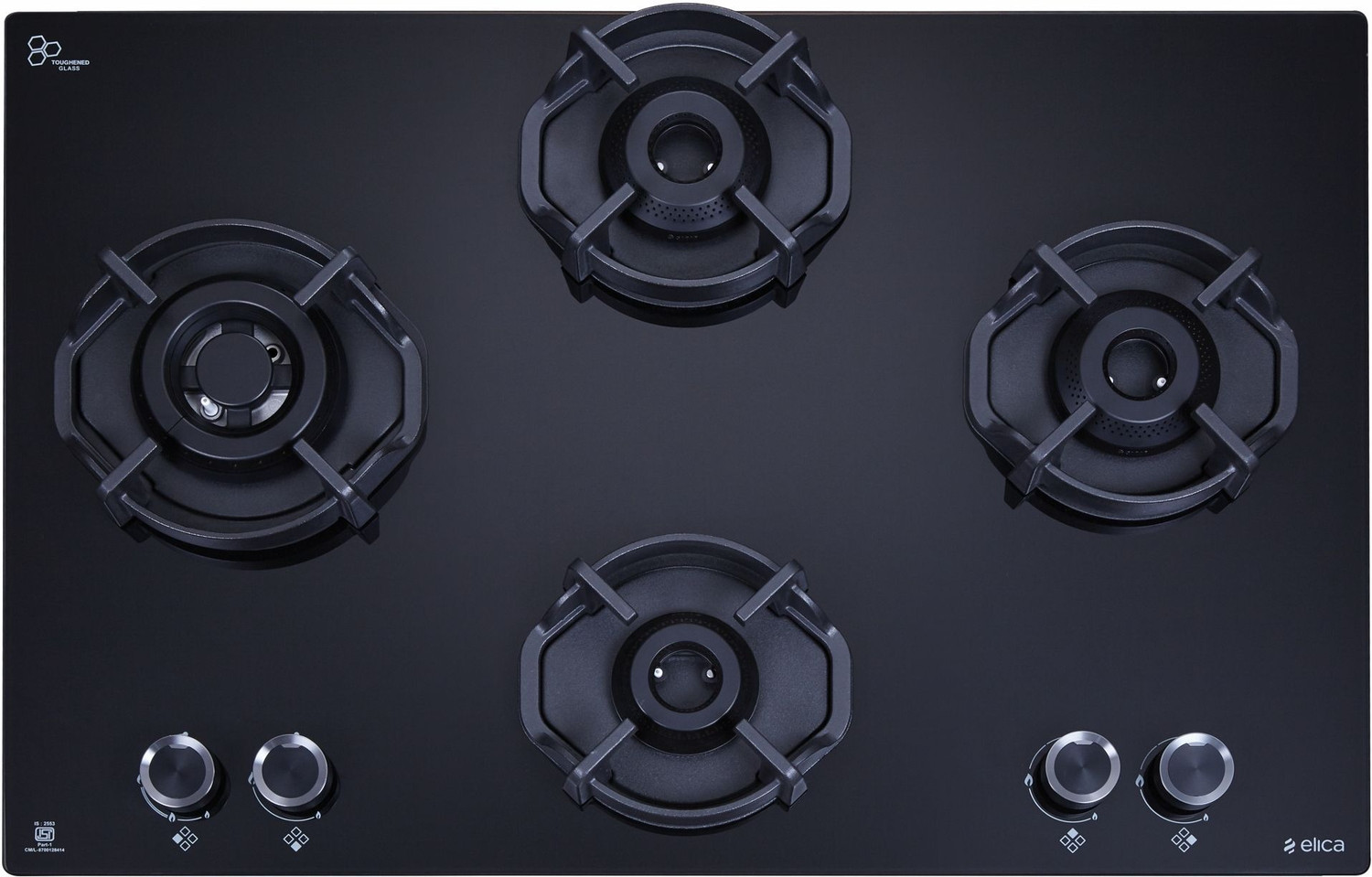 Image of Elica FLEXI HEXA 470 IND HD BRASS Glass Automatic Hob