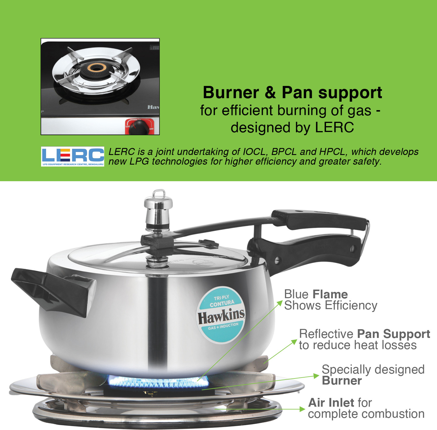 Image of Hawkins Fuel Saver Best-in-class 74% Efficiency (GSFS2) Stainless Steel Manual Gas Stove