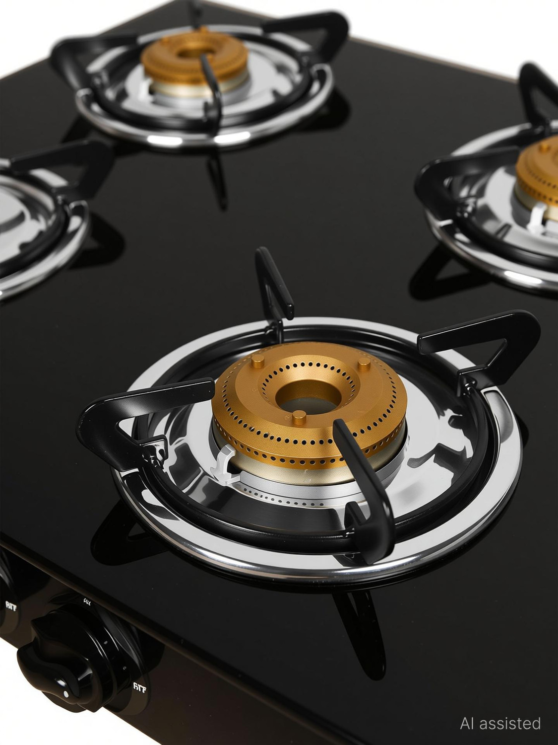 Image of FABER Jumbo 4BB BK AI Glass Automatic Gas Stove