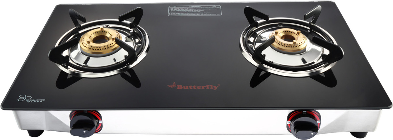 Image of Butterfly Duo Plus 2B Glass Manual Gas Stove