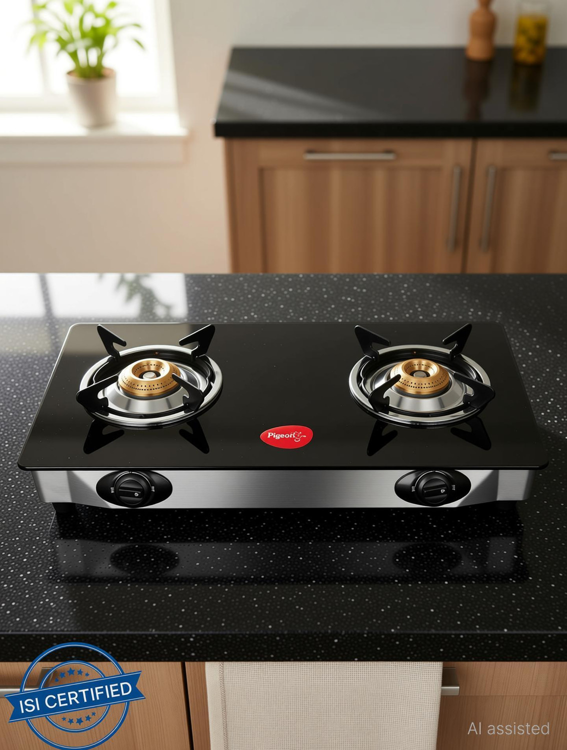 Image of Pigeon Ultra Glass, Stainless Steel Manual Gas Stove