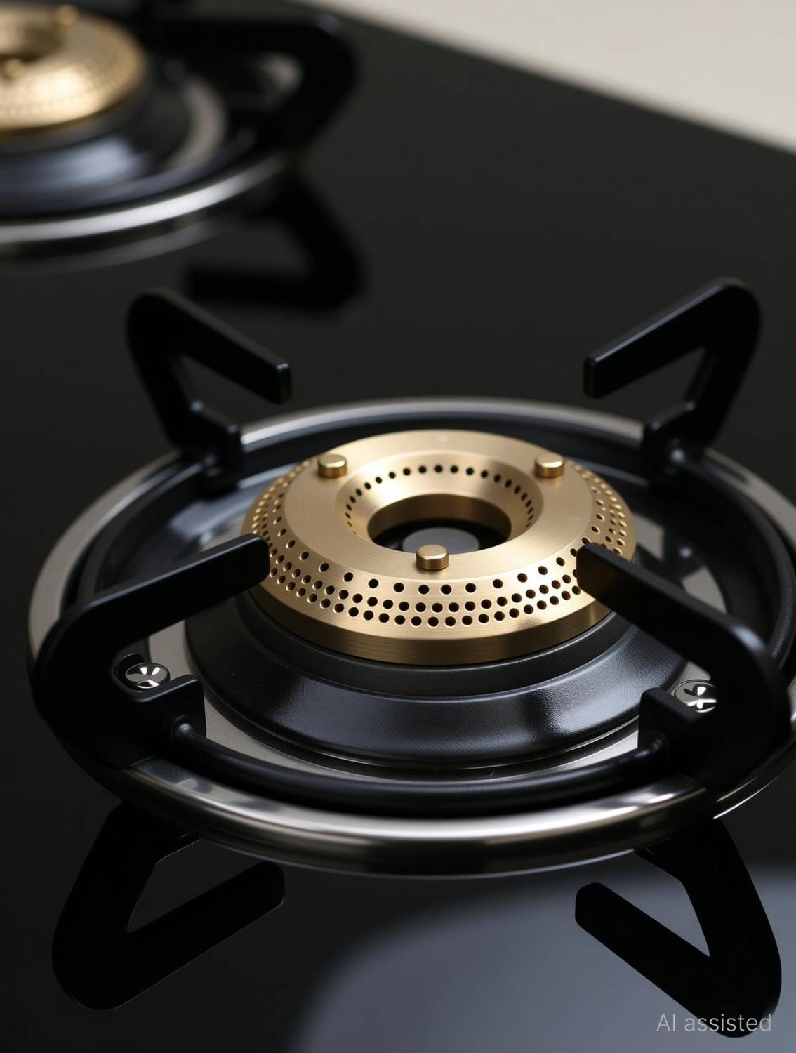 Elica 773 CT VETRO BLK AI Glass Gas Stove - Image 2