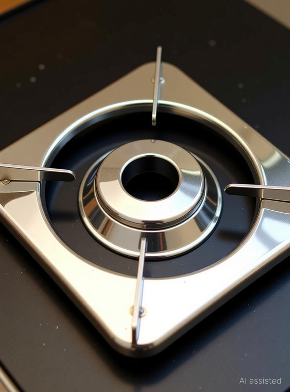 Image of NETVULL Stainless Steel Square Pan Support for LPG Stove - Universal Gas Burner Stand Stainless Steel Manual Gas Stove