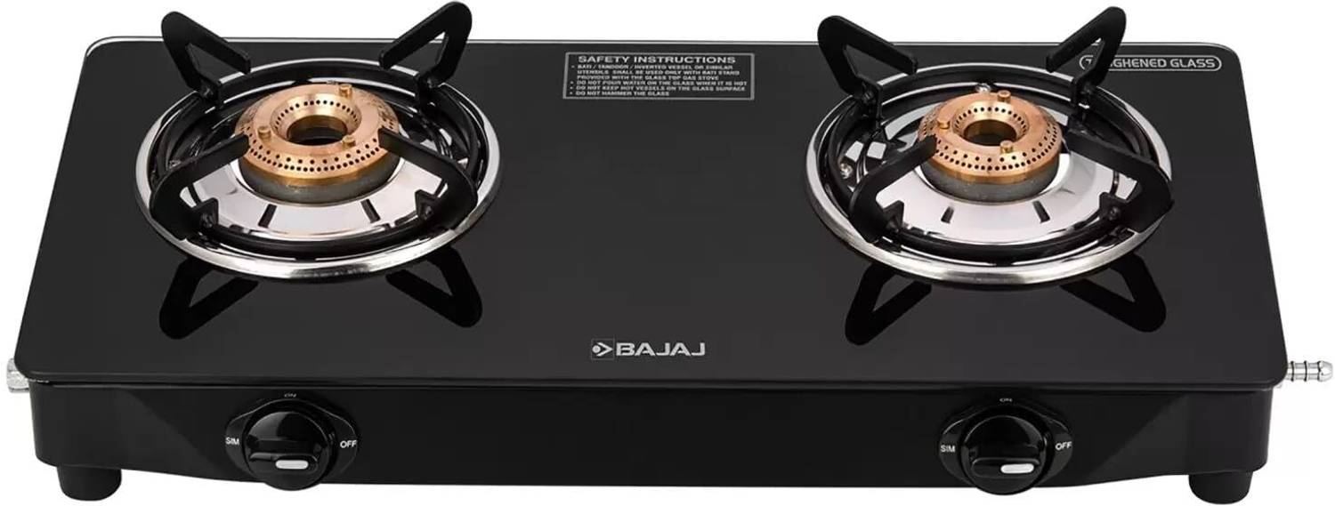 BAJAJ UCX 2B Glass Manual Gas Stove - Image 1