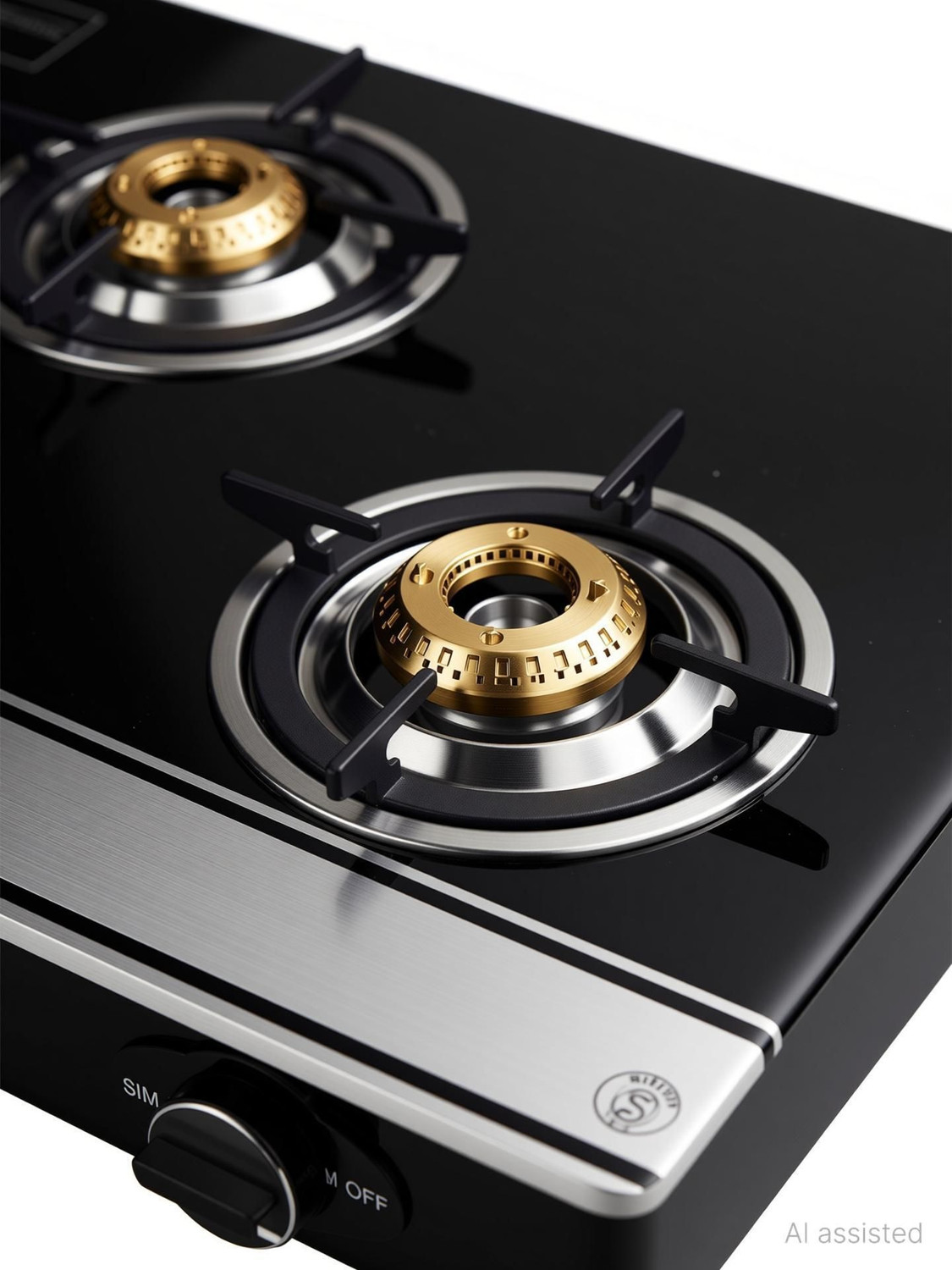 Image of MILTON Ignis Pro 3 Burner Auto Ignition Gas Stove | ISI Certified | 6mm Toughened Glass Glass Automatic Gas Stove