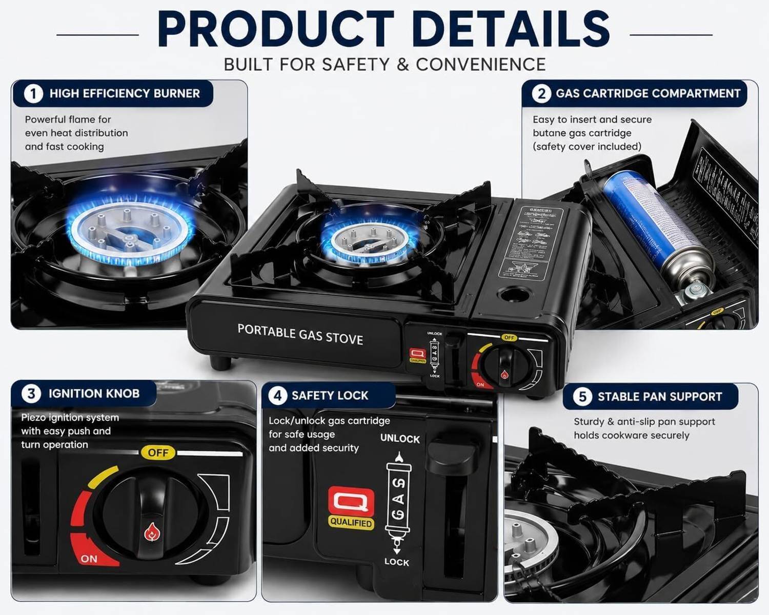 KesariNandan Portable Single Burner Gas Stove - Image 4