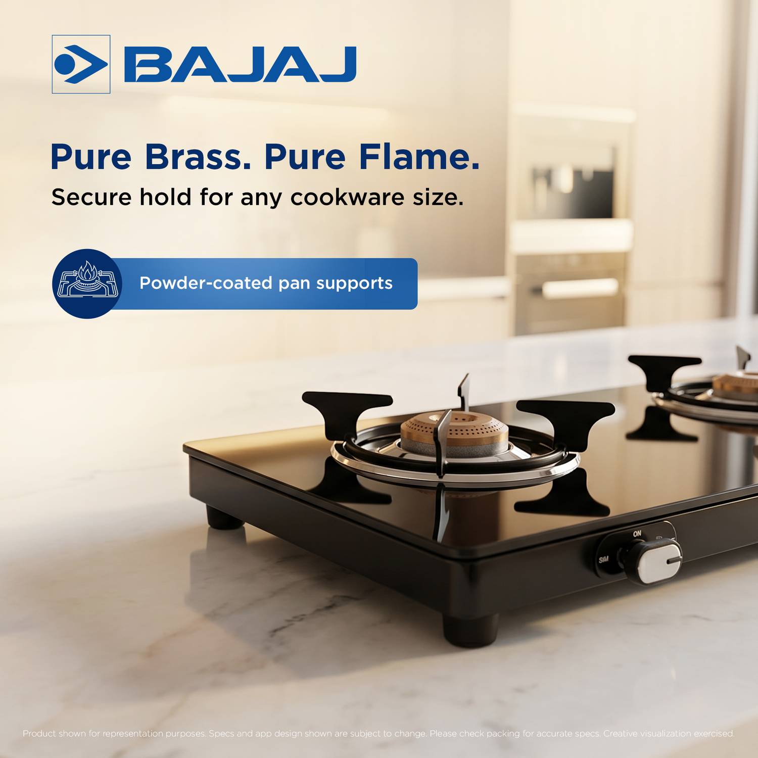 BAJAJ UCX 2B Glass Manual Gas Stove - Image 4