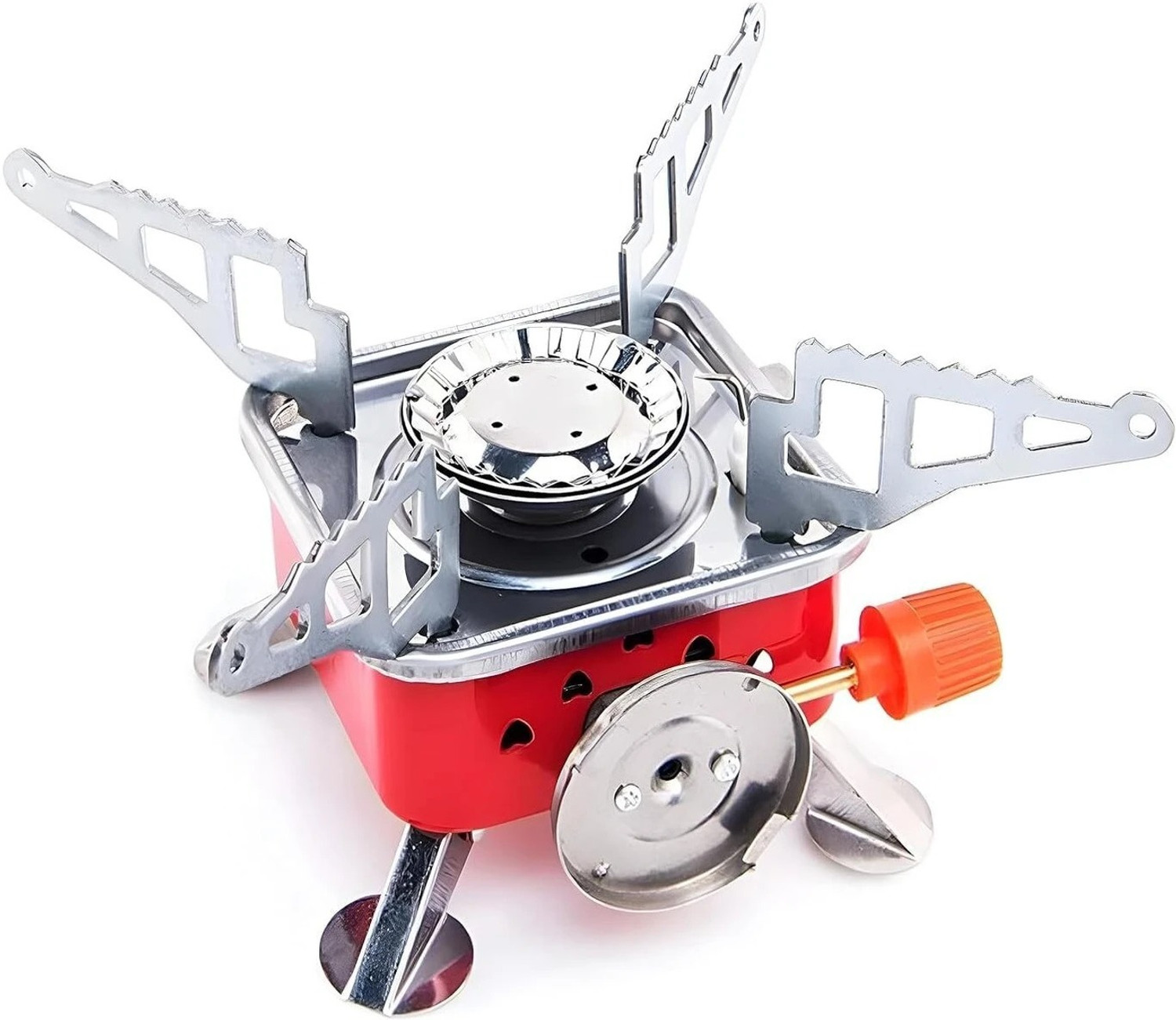 Image of BLOWHOT Portable Stove Foldable, Camping Stove Portable Stoves Stainless Steel Glass, Iron Manual Gas Stove