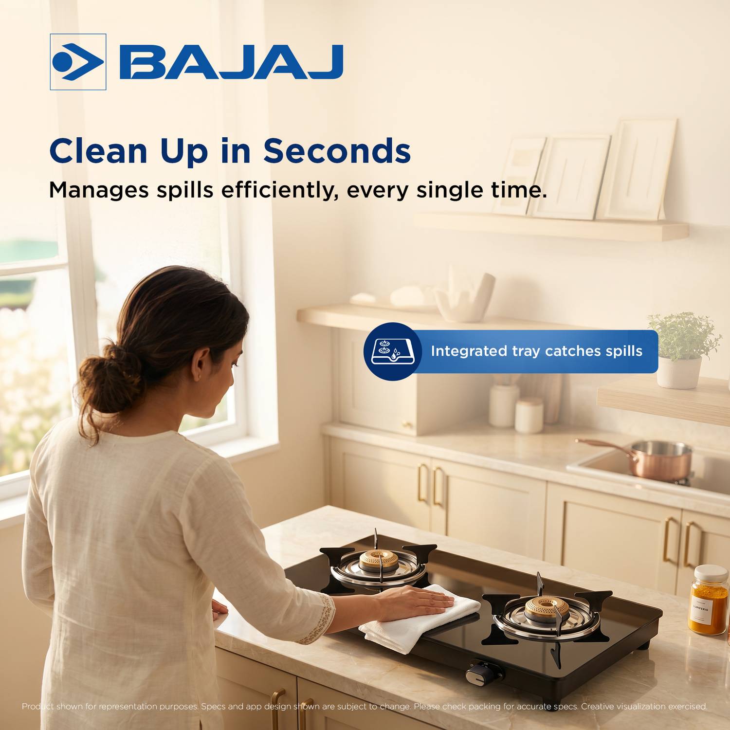 BAJAJ UCX 2B Glass Manual Gas Stove - Image 5