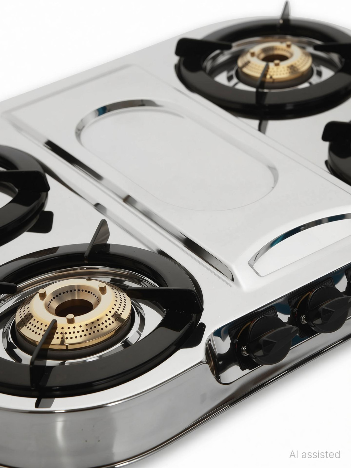 Image of Urban Chef ISI certified Quads Oval Stainless Steel Manual Gas Stove