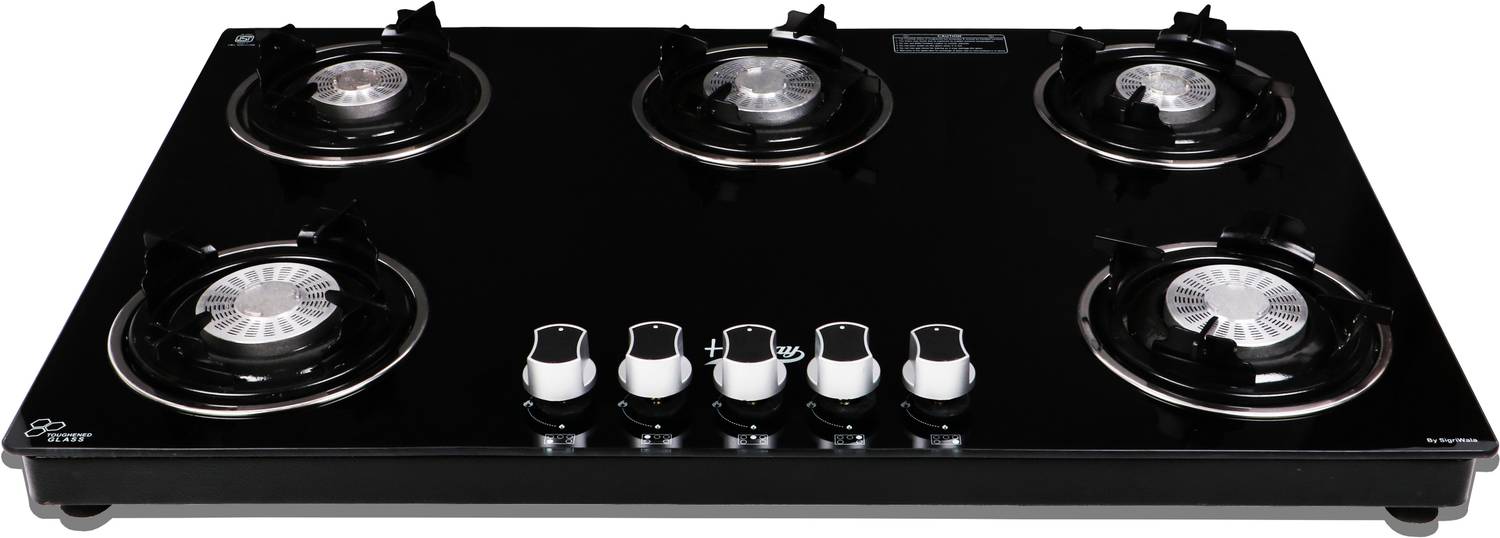 Hamlay Exclusive 5B Hobtop Toughened Glass Tornado Burner Manual hobtop Glass Manual Hob