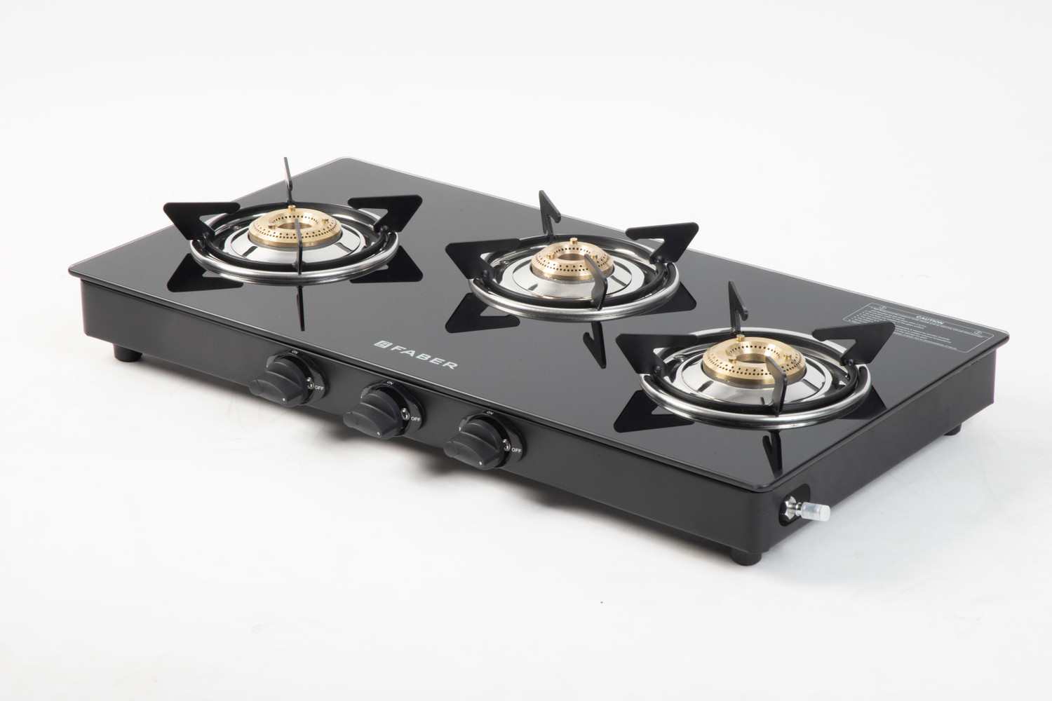 Image of FABER Marvel 3BB BK Glass Manual Gas Stove
