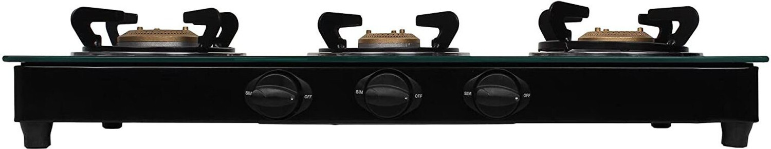 Image of FABER Marvel 3BB BK Glass Manual Gas Stove