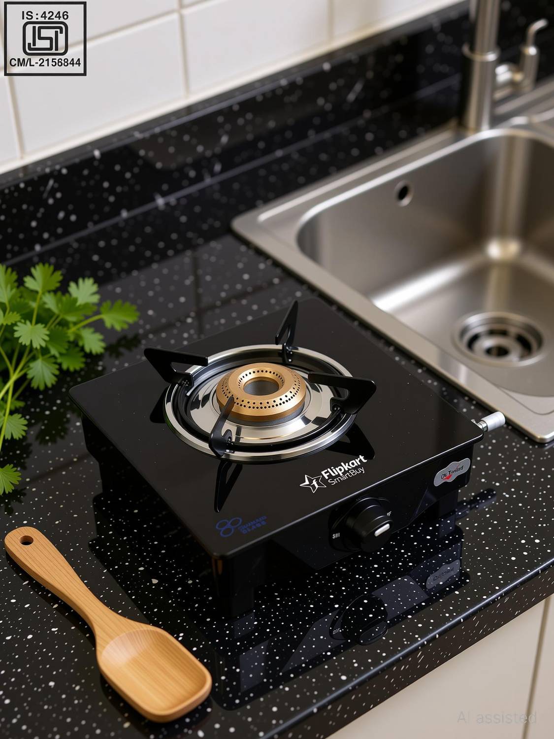 Flipkart SmartBuy 1 Burner Icon Glass Manual Gas Stove (1 Burners