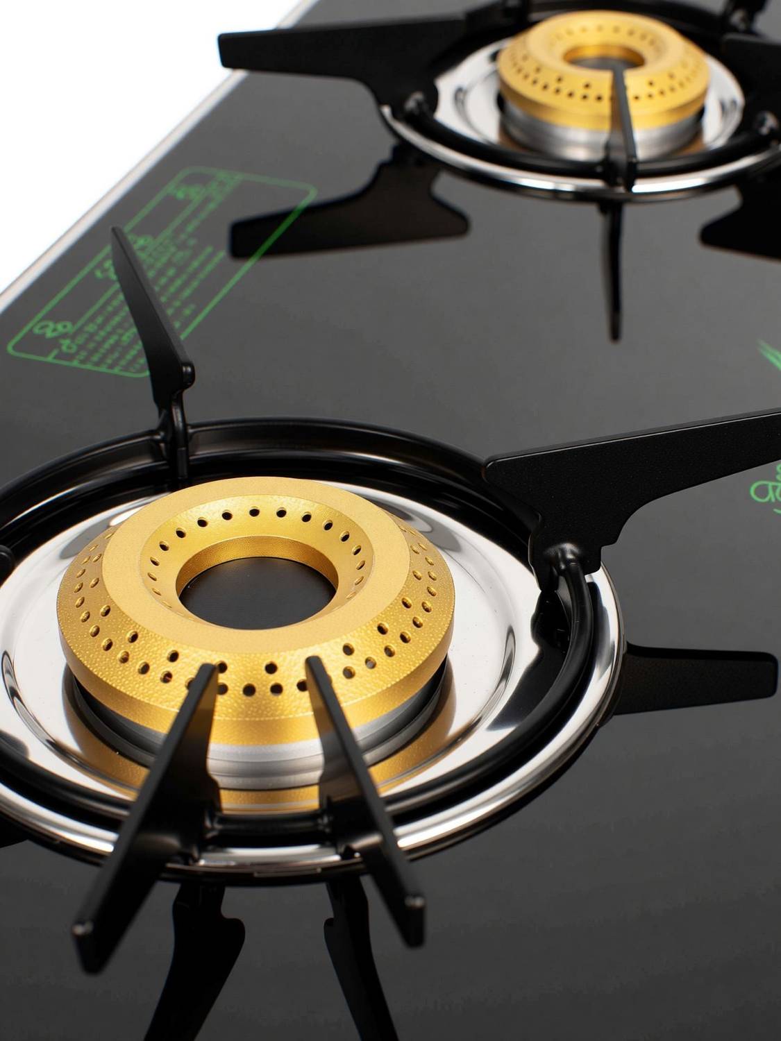 Greenchef Ebony Glass Manual Gas Stove Black - Image 5