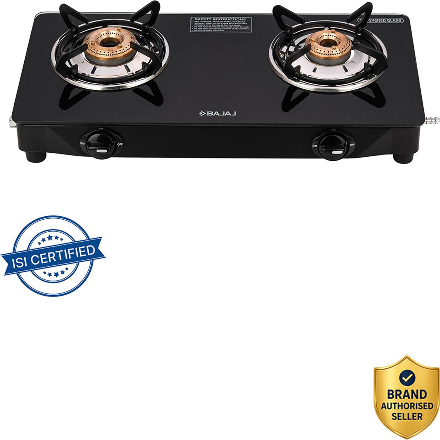 BAJAJ UCX 2B Glass Manual Gas Stove at ₹2,129 (61% Off) – Flipkart