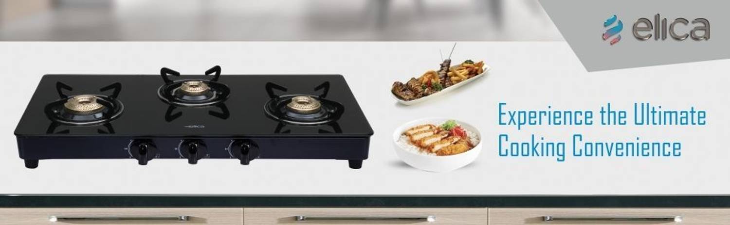 Elica 773 CT VETRO BLK AI Glass Gas Stove - Image 5