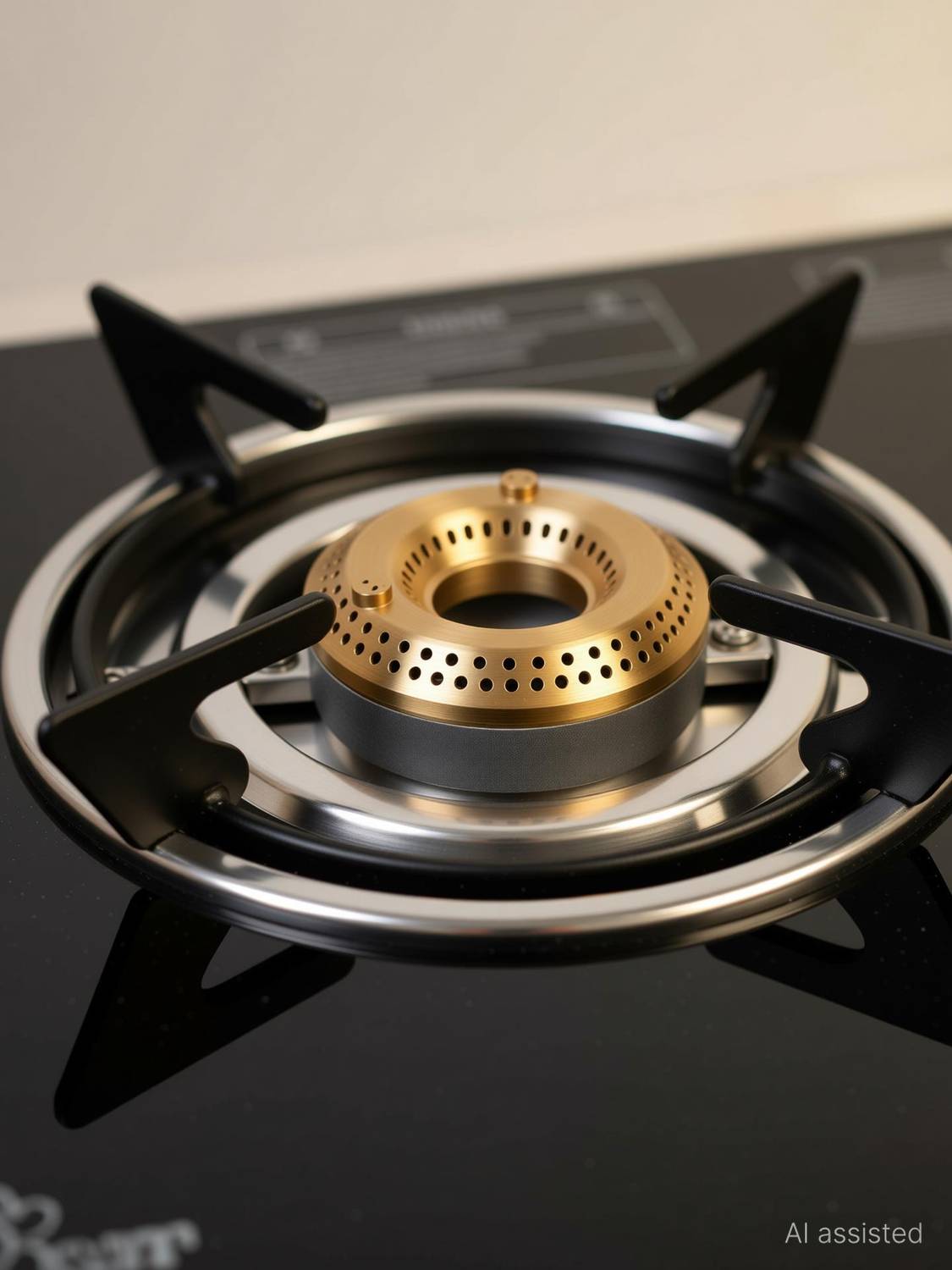Suryaviva 2B BK Toughened 2 Cast Iron Glass Manual Gas Stove - Image 3