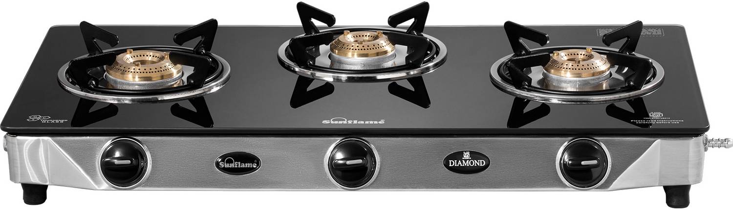 Sunflame bySunflame Toughened Top Glass Manual Gas Stove