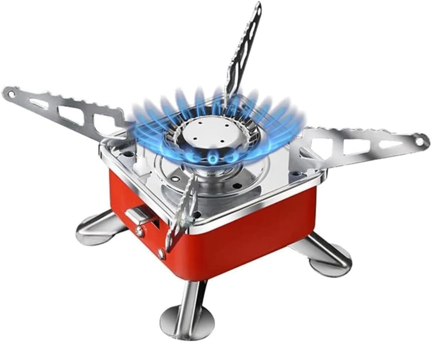 Image of BLOWHOT Portable Stove Foldable, Camping Stove Portable Stoves Stainless Steel Glass, Iron Manual Gas Stove