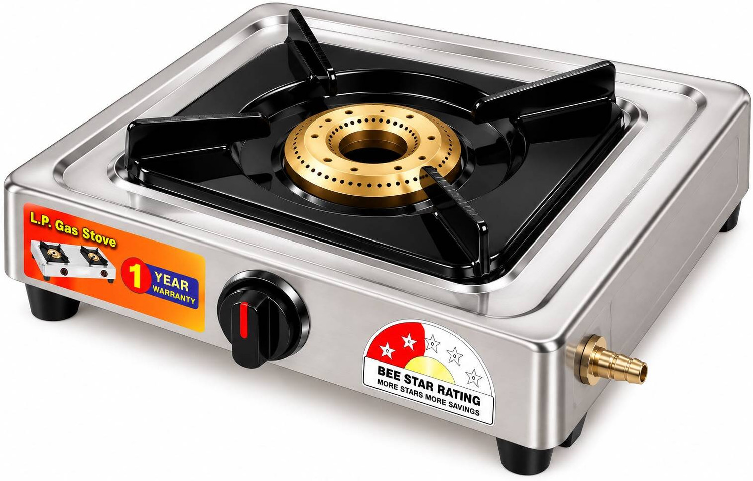 Image of chulhamanish Premium Gas Stove Stainless Steel Manual Gas Stove (1 Burners)